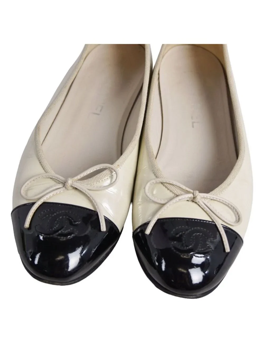 Chanel Pumps Ballerina Ribbon CC Logo Flat